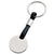 Branded Promotional SILVER CHROME METAL & BLACK PVC ROUND KEYRING Keyring From Concept Incentives.