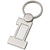 Branded Promotional NUMBER ONE SHINY SILVER METAL KEYRING Keyring From Concept Incentives.