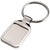 Branded Promotional SILVER METAL RECTANGULAR KEYRING Keyring From Concept Incentives.