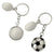 Branded Promotional FOOTBALL KEYRING in Silver Metal Keyring From Concept Incentives.