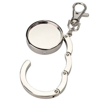 Branded Promotional HANDBAG HANGER HOOK in Silver Chrome Metal Handbag Hanger From Concept Incentives.