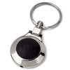 Branded Promotional KEYRING TORCH LIGHT in Silver Chrome Metal & Black with Red Light Torch From Concept Incentives.