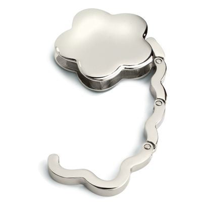 Branded Promotional FLOWER HANDBAG HANGER HOOK in Silver Metal Handbag Hanger From Concept Incentives.