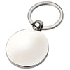 Branded Promotional SHINY ROUND SILVER METAL KEYRING Keyring From Concept Incentives.