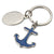 Branded Promotional SHIPS ANCHOR METAL KEYRING in Blue & Silver Chrome Keyring From Concept Incentives.