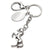 Branded Promotional PRANCING HORSE KEYRING in Silver Metal Keyring From Concept Incentives.