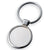 Branded Promotional ROUND GROOVE SILVER METAL KEYRING with Separate 25mm Plate Keyring From Concept Incentives.