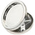 Branded Promotional ROUND PAPERWEIGHT AND MEMO CLIP HOLDER in Silver Metal Paperweight From Concept Incentives.