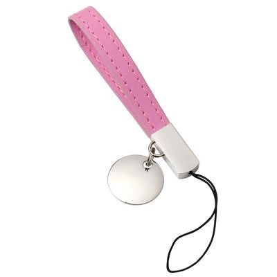 Branded Promotional MOBILE PHONE PENDANT STRAP in Pink Wrist Strap Mobile Phone From Concept Incentives.