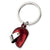 Branded Promotional MOTOR BICYCLE HELMET METAL KEYRING in Red Keyring From Concept Incentives.