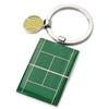 Branded Promotional TENNIS COURT & TENNIS BALL METAL KEYRING Keyring From Concept Incentives.