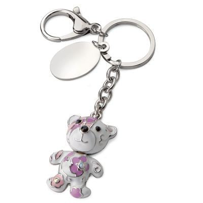 Branded Promotional TEDDY BEAR METAL KEYRING Keyring From Concept Incentives.