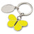 Branded Promotional BUTTERFLY METAL KEYRING in Yellow & Black Keyring From Concept Incentives.