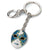 Branded Promotional HARLEQUIN MASK METAL KEYRING in Blue Keyring From Concept Incentives.