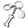 Branded Promotional DOG BONE SILVER CHROME METAL KEYRING Keyring From Concept Incentives.