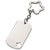 Branded Promotional DOG TAG SILVER METAL KEYRING with Star Cutout Keyring From Concept Incentives.