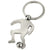 Branded Promotional FOOTBALLER SILVER METAL KEYRING Keyring From Concept Incentives.