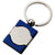 Branded Promotional METAL KEYRING in Blue & Silver Chrome Finish Keyring From Concept Incentives.