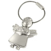 Branded Promotional CRYSTAL ANGEL SILVER METAL KEYRING Keyring From Concept Incentives.