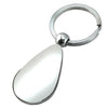 Branded Promotional DROPLET SHAPE SILVER CHROME METAL KEYRING Keyring From Concept Incentives.