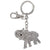 Branded Promotional ELEPHANT METAL KEYRING with Crystals Keyring From Concept Incentives.