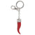 Branded Promotional RED HORN METAL KEYRING with Crystals Keyring From Concept Incentives.