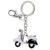 Branded Promotional VESPA SCOOTER METAL KEYRING in Black & White Keyring From Concept Incentives.