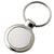 Branded Promotional ROUND SILVER CHROME METAL KEYRING with Inset Keyring From Concept Incentives.