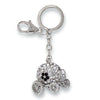 Branded Promotional CARRIAGE METAL KEYRING with Crystals Keyring From Concept Incentives.