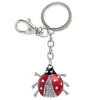 Branded Promotional LADYBIRD BUG METAL KEYRING with Crystals Keyring From Concept Incentives.