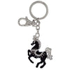 Branded Promotional CIRCUS HORSE METAL KEYRING with Crystals Keyring From Concept Incentives.