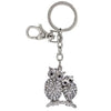 Branded Promotional TWO OWLS METAL KEYRING with Crystals Keyring From Concept Incentives.