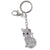 Branded Promotional CAT METAL KEYRING with Crystals Keyring From Concept Incentives.