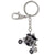 Branded Promotional BLACK CARRIAGE METAL KEYRING with Crystals Keyring From Concept Incentives.