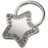 Branded Promotional STAR SILVER METAL KEYRING with Crystal Decoration Keyring From Concept Incentives.