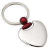 Branded Promotional HEART METAL KEYRING in Silver & Red Keyring From Concept Incentives.