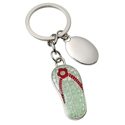 Branded Promotional SMALL SLIPPER METAL KEYRING Keyring From Concept Incentives.