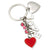 Branded Promotional FOUR HEARTS METAL KEYRING Keyring From Concept Incentives.