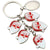 Branded Promotional FATHER FATHER  CHRISTMAS METAL KEYRING Keyring From Concept Incentives.