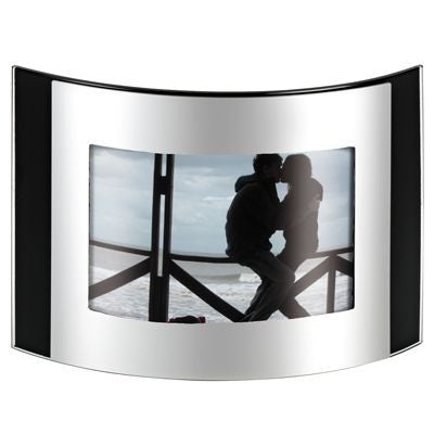 Branded Promotional CURVE SHINY SILVER METAL PHOTO FRAME Photo Frame From Concept Incentives.