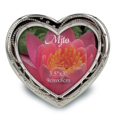 Branded Promotional METAL HEART SHAPE PHOTO FRAME with Crystals Photo Frame From Concept Incentives.