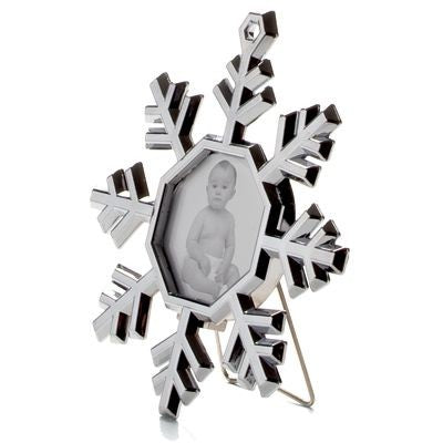 Branded Promotional MINI SNOWFLAKE PHOTO FRAME in Silver Metal Photo Frame From Concept Incentives.