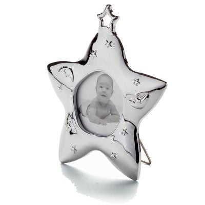 Branded Promotional MINI STAR PHOTO FRAME in Silver Metal Photo Frame From Concept Incentives.