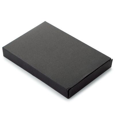 Branded Promotional SMALL NOTE BOOK PRESENTATION BOX in Black Presentation Box From Concept Incentives.