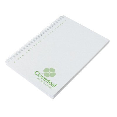 Branded Promotional ENVIRO-SMART WHITE COVER A4 SPIRAL WIRO BOUND NOTE PAD Note Pad From Concept Incentives.
