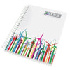 Branded Promotional ENVIRO-SMART WHITE COVER A5 WIRO-BOUND PAD Note Pad From Concept Incentives.