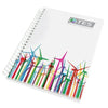 Branded Promotional ENVIRO-SMART WHITE COVER A5 SPIRAL WIRO BOUND NOTE PAD Note Pad From Concept Incentives.