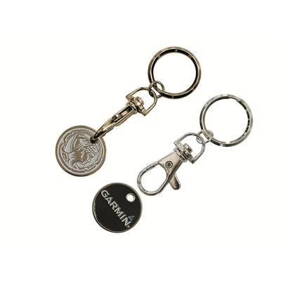 Branded Promotional ENAMELLED TROLLEY COIN KEYRING Keyring From Concept Incentives.