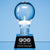 Branded Promotional 6CM DIA OPTICAL CRYSTAL LIGHTBULB AWARD with Onyx Black Crystal Base Award From Concept Incentives.