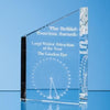 Branded Promotional 20CM OPTICAL CRYSTAL DIAGONAL SLOPE AWARD Award From Concept Incentives.